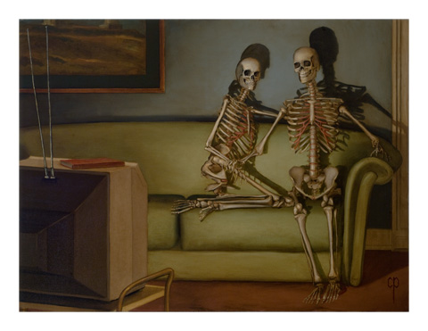Chris Peters | The Two Comedians | Skeleton Print