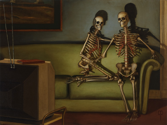 Chris Peters | The Two Comedians | Skeleton Print